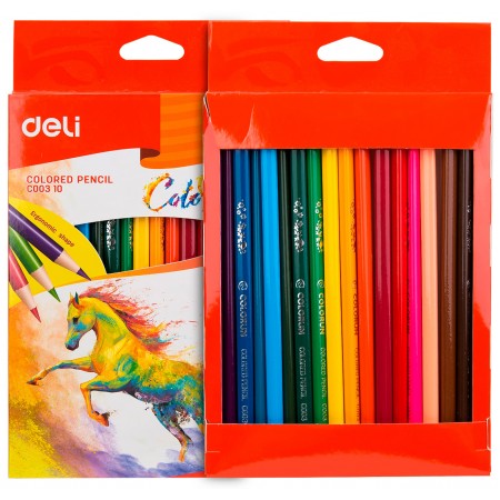 Карандаши цв. Deli EC00310 ColoRun тополь 18цв. коробка/европод.