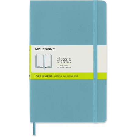 Блокнот Moleskine CLASSIC SOFT QP618B35 Large 130х210мм 192стр. нелинованный мягкая обложка голубой