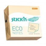 Блок самоклеящийся бумажный Stick`n ECO 21799 76x76мм 400лист. 60г/м2 пастель желтый