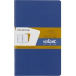 Блокнот Moleskine VOLANT QP721B41M17 Large 130х210мм 96стр. линейка мягкая обложка синий/желтый янтарный (2шт)