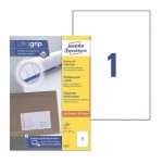 Этикетки Avery Zweckform 3478 A4 210x297мм 1шт на листе/70г/м2/100л./белый матовое самоклей. универсальная