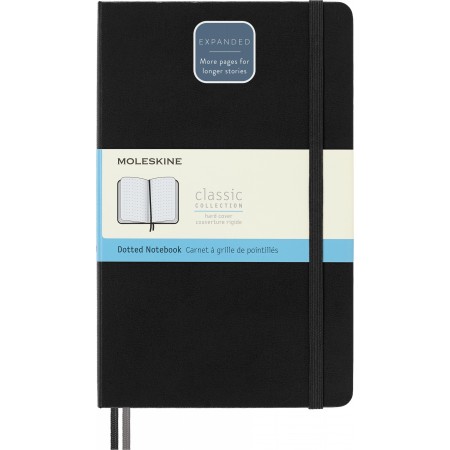 Блокнот Moleskine CLASSIC EXPENDED QP066EXP Large 130х210мм 400стр. пунктир твердая обложка черный