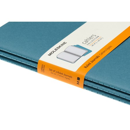 Блокнот Moleskine CAHIER JOURNAL CH016B44 Large 130х210мм обложка картон 80стр. линейка голубой (3шт)