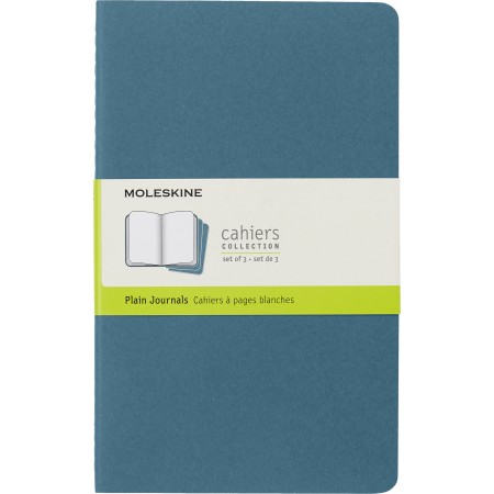 Блокнот Moleskine CAHIER JOURNAL CH018B44 Large 130х210мм обложка картон 80стр. нелинованный голубой (3шт)