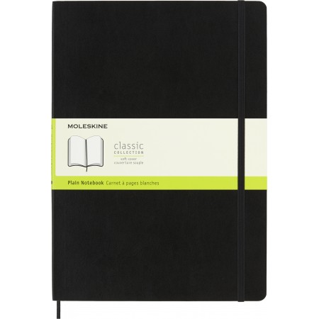 Блокнот Moleskine CLASSIC SOFT QP643 A4 192стр. нелинованный мягкая обложка черный