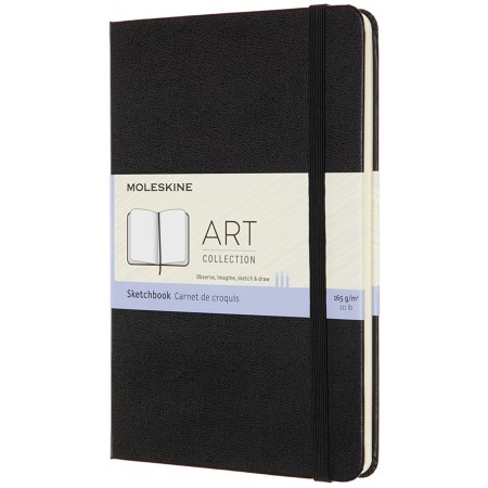 Блокнот для рисования Moleskine ART SKETCHBOOK ARTQP054 Medium 115x180мм 88стр. твердая обложка черный