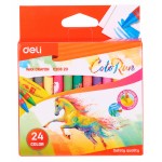 Восковые мелки Deli EC20820 Colorun 24цв. картон.кор./европод.