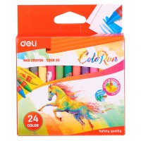 Восковые мелки Deli EC20820 Colorun 24цв. картон.кор./европод.