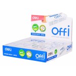 Ластик Deli EH03110 Offi 60x24x12мм ПВХ белый индивидуальная картонная упаковка