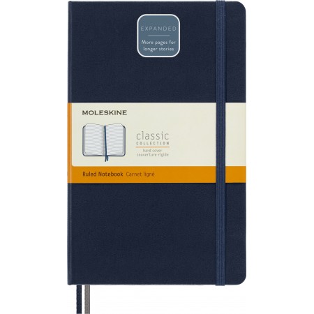 Блокнот Moleskine CLASSIC EXPENDED QP060EXPB20 Large 130х210мм 400стр. линейка твердая обложка синий сапфир