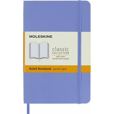 Блокнот Moleskine CLASSIC SOFT QP611B42 Pocket 90x140мм 192стр. линейка мягкая обложка голубая гортензия