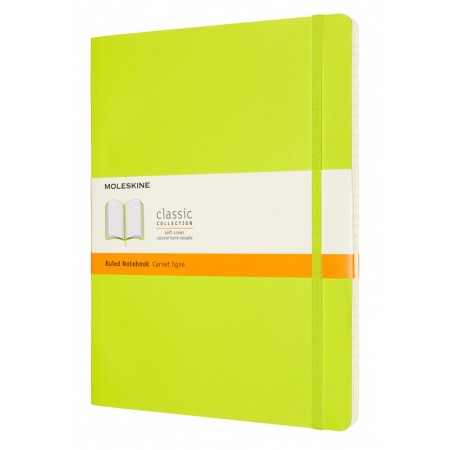 Блокнот Moleskine CLASSIC SOFT QP621C2 XLarge 190х250мм 192стр. линейка мягкая обложка лайм