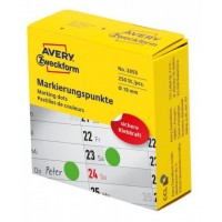 Этикетки Avery Zweckform 3855 250шт на листе диаметр 19мм/70г/м2/зеленый самоклей. универсальная (упак.:1рул)