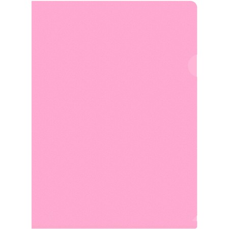 Папка-уголок Бюрократ Pastel -EPAST/PINK A4 пластик 0.18мм розовый