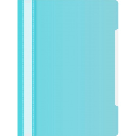 Папка-скоросшиватель Бюрократ Pastel -PSLPAST/BLUE A4 прозрач.верх.лист пластик голубой 0.14/0.18