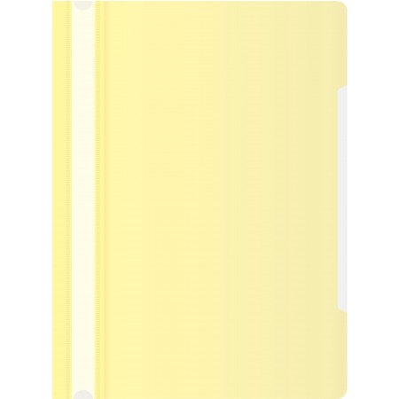 Папка-скоросшиватель Бюрократ Pastel -PSLPAST/YEL A4 прозрач.верх.лист пластик желтый 0.14/0.18