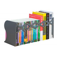 Подставка-ограничитель для книг Deli 78631BLACK 114х114х220мм расшир. металл цв.черный