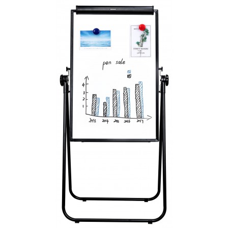 Флипчарт Deli 7891B лак 60x90см на подставке белый/черный с аксессуарами