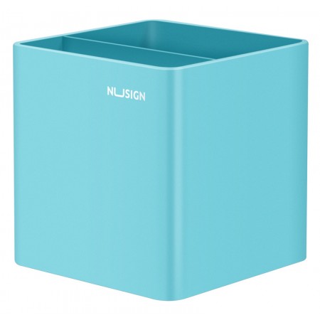 Подставка Deli NS011Blue Nusign 2отд. для письменных принадлежностей 84х84х86мм синий пластик
