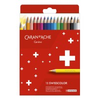 Карандаши цв. Carandache 1284.818 Swisscolor перманентный шестигран. дерево коробка/европод. (18шт)