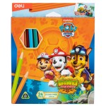 Карандаши цв. Deli EC116-24 Paw Patrol тополь 24цв. коробка/европод.