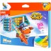 Восковые мелки Deli EC21020 Super Wings 24цв. картон.кор./европод.