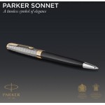 Ручка шариков. Parker Sonnet Premium K537 (CW2119787) Metal Black GT M черн. черн. подар.кор.