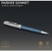 Ручка шариков. Parker Sonnet Premium K537 (CW2119649) Metal Blue CT M черн. черн. подар.кор.