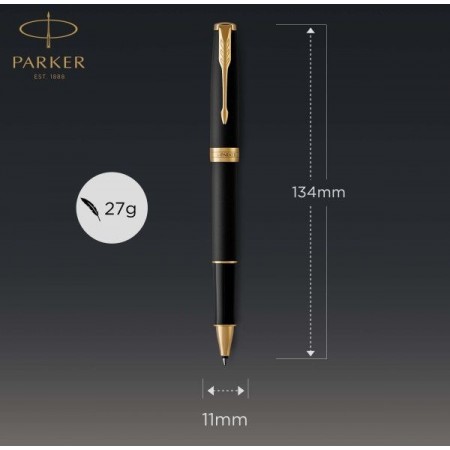 Ручка роллер Parker Sonnet Core T528 (CW1931518) Matte Black GT F черн. черн. подар.кор.