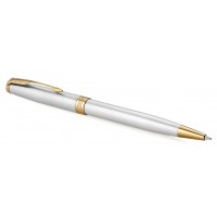 Ручка шариков. Parker Sonnet Core K527 (CW1931507) Stainless Steel GT M черн. черн. подар.кор.