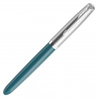 Ручка перьев. Parker 51 Core (CW2123506) Teal Blue CT F сталь нержавеющая подар.кор.