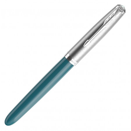 Ручка перьев. Parker 51 Core (CW2123506) Teal Blue CT F сталь нержавеющая подар.кор.