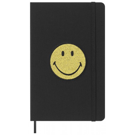 Блокнот Moleskine LE SMILEY LESMILEYNTBK Large 130х210мм обложка текстиль 176стр. линейка твердая обложка черный