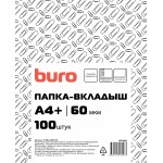 Папка-вкладыш Buro 013BURO60G100 глянцевые А4+ 60мкм (упак.:100шт)