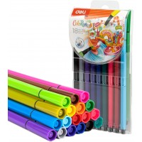 Фломастеры Deli EC157-18 ColoRun 18цв. пакет с европодвесом