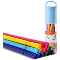 Фломастеры Deli EC156-12 ColoRun 12цв. пластиковая туба