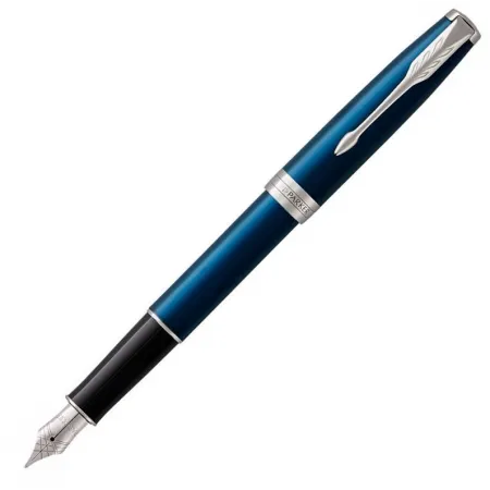 Ручка перьев. Parker Sonnet Core F539 (1945364) LaqBlue CT M сталь нержавеющая подар.кор.