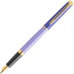 Ручка перьев. Waterman Hemisphere Colour Blocking (2179900) Purple GT сталь нержавеющая/позолота F подар.кор.