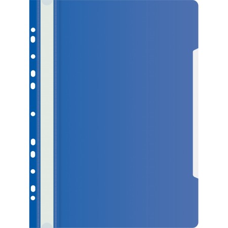 Папка-скоросшиватель Бюрократ PS-P20BLU A4 прозрач.верх.лист боков.перф. пластик синий 0.12/0.16