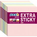 Блок самоклеящийся бумажный Stick`n Extra Sticky 21659 76x76мм 90лист. 70г/м2 пастель ассорти (упак.:6шт)