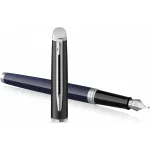 Ручка перьев. Waterman Hemisphere Colour Blocking (2202847) Blue/Black CT F сталь нержавеющая подар.кор.