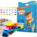 Восковые мелки Deli EC221-24 Color Kids трехгр. 24цв. (24шт) дл.75мм д.11мм картон.кор./европод.