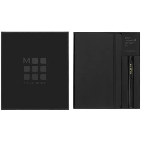 Набор Moleskine блокнот/ручка блокн.:Classic Large линейка черный