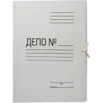 Папка на завязках Buro ПЗ220 картон 0.35мм 220г/м2 белый вместимость 200л.