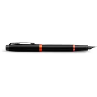 Ручка перьев. Parker IM Vibrant Rings F315 (2172943) Flame Orange PVD F сталь нержавеющая подар.кор.