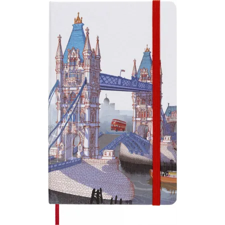 Блокнот Moleskine LIMITED EDITION I AM LONDON LEQP060IAMLO Large 130х210мм 240стр. слоновая кость страницы линейка твердая обложка подар.кор. белый