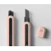 Нож канцелярский Deli ENS063 PINK ENS063 Nusign шир.лез.9мм выдвижное лезвие фиксатор усиленный сталь розовый