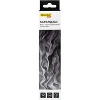 Карандаш ч/г Silwerhof Daily Basic 2мм HB шестигран. дерево коробка/европод. (12шт) ластик