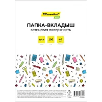 Папка-вкладыш Silwerhof Eco глянцевые A4+ 40мкм (упак.:100шт)