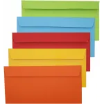 Конверт Silwerhof Eco 225А.10A C65 114x229мм ассорти клеевой слой 120г/м2 (pack:10pcs)